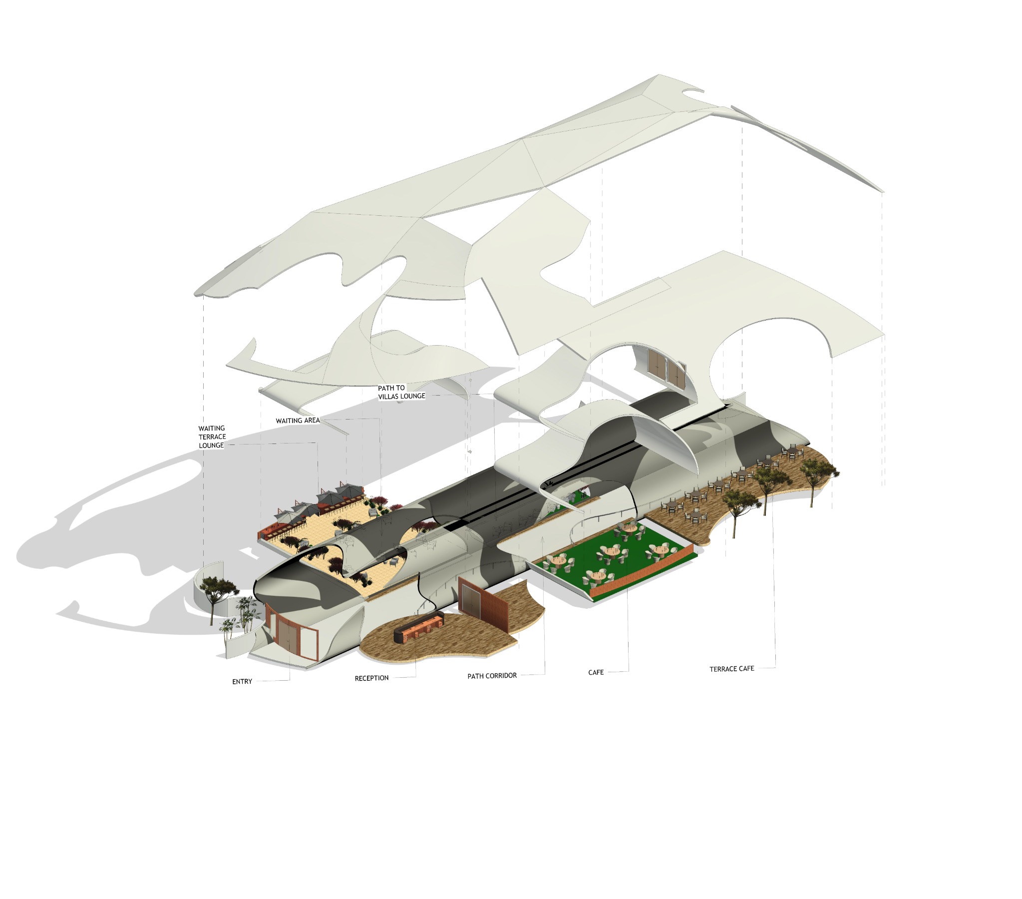 Exploded architectural diagram